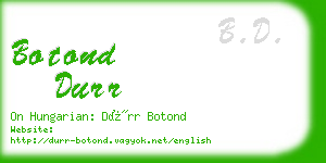 botond durr business card